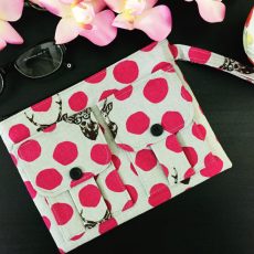 Grey Samber Bucks Wristlet Wallet