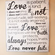 Love is patient sign