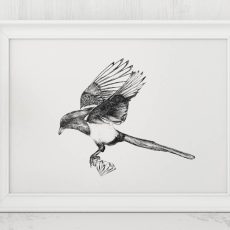 Magpie and Diamond A4 Print