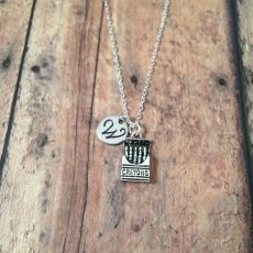 Crayon initial necklace - crayon jewelry