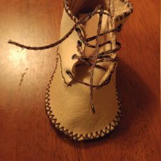 Handmade Rustic Leather Baby Bootie