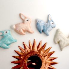 Handmade Rabbit Brooches