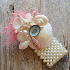 Nautical Wedding, Shell Corsage